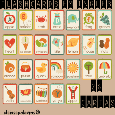 110 melhor ideia de Flashcards de palavras em Inglês