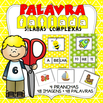 6 Atividades de Alfabetização e Letramento  ABC Quebra-cabeça + Pareamento  de palavras + Consciência silábica + Ditado mudo + Ortografia + Banco de  Palavras