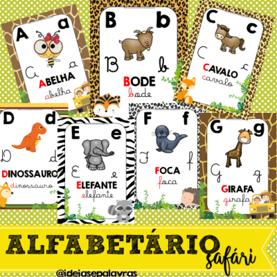 Jogo Pedagógico Sequência Alfabética Alfabeto para Alfabetização com 40  Fichas + 28 Cartas para Educação Infantil