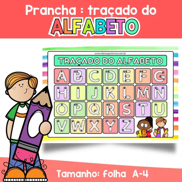prancha traçado do alfabeto