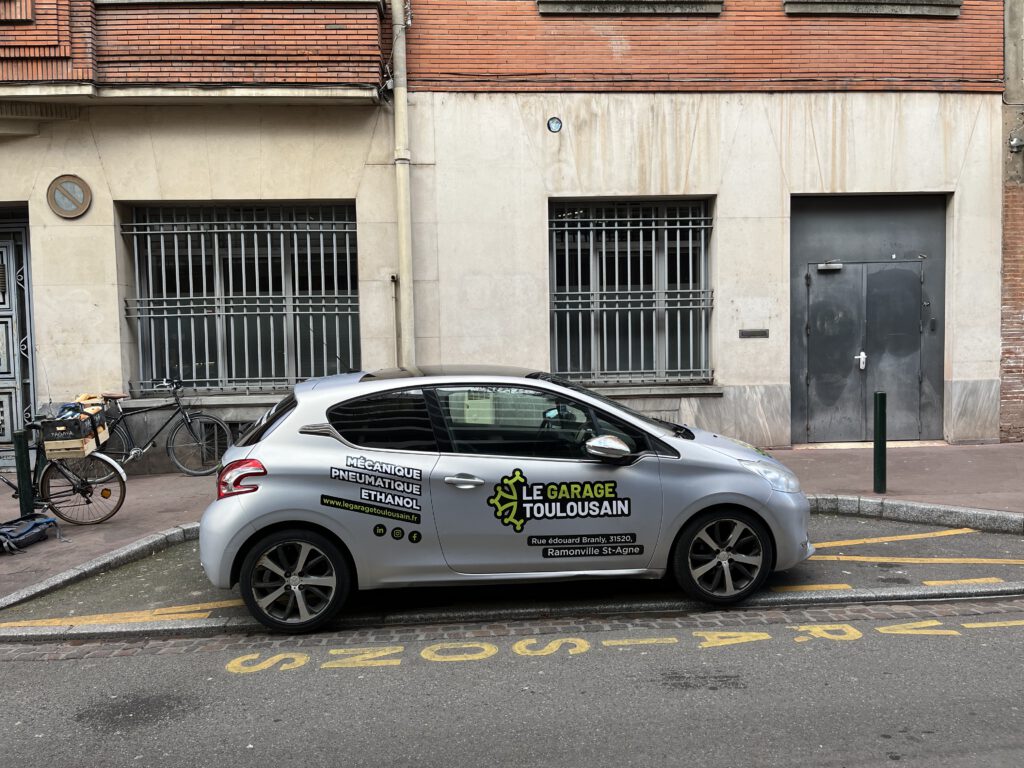 Côté marquage automobile Toulouse Garage Toulousain