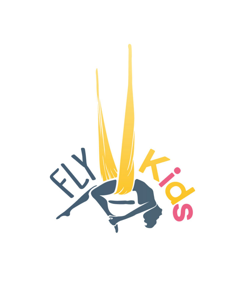 design de logo filliales flyheart kids