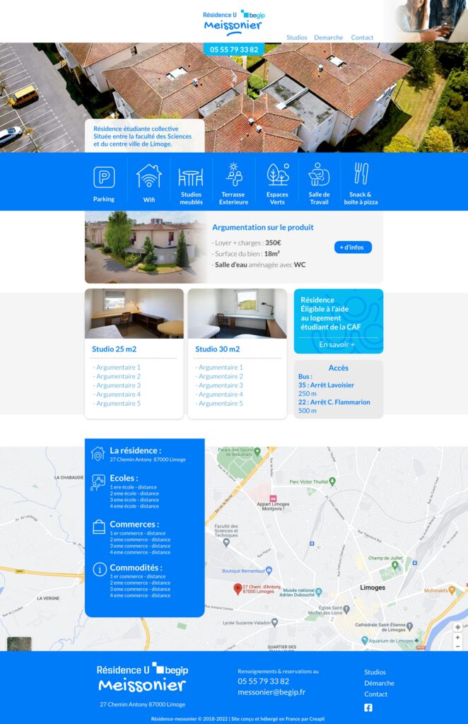Web design du site Begip Messonnier