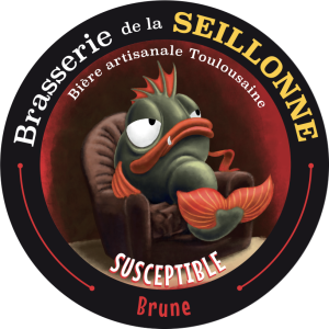 Facing étiquette pour biere brune