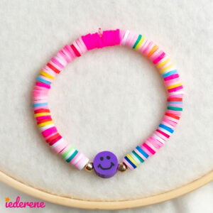 Armband Smiley Paars