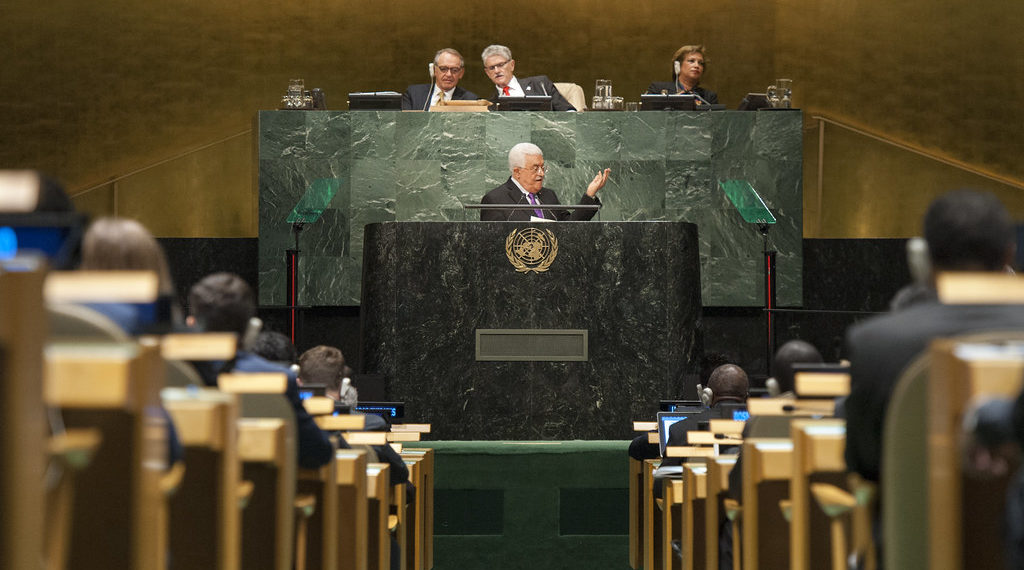 Mahmoud Abbas, FNs 70. generalforsamling, 2015 (Wikimedia Commons).