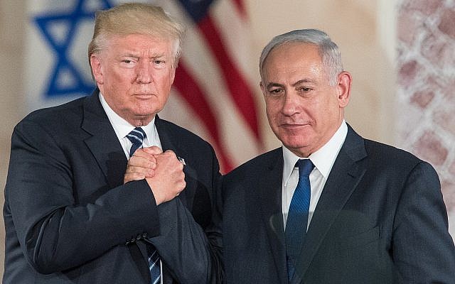 Takker Trump: Statsminister Benjamin Netanyahu takke Trump ved markeringen av at det er tre år siden USA anerkjente Jerusalem som Israels hovedstad.