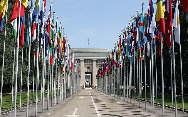 Nasjonenes palass i Genève, Sveits, hovedsete til FNs menneskerettighetsråd (foto: CC BY-SA Henry Mühlpfordt, i Wikipedia Commons).