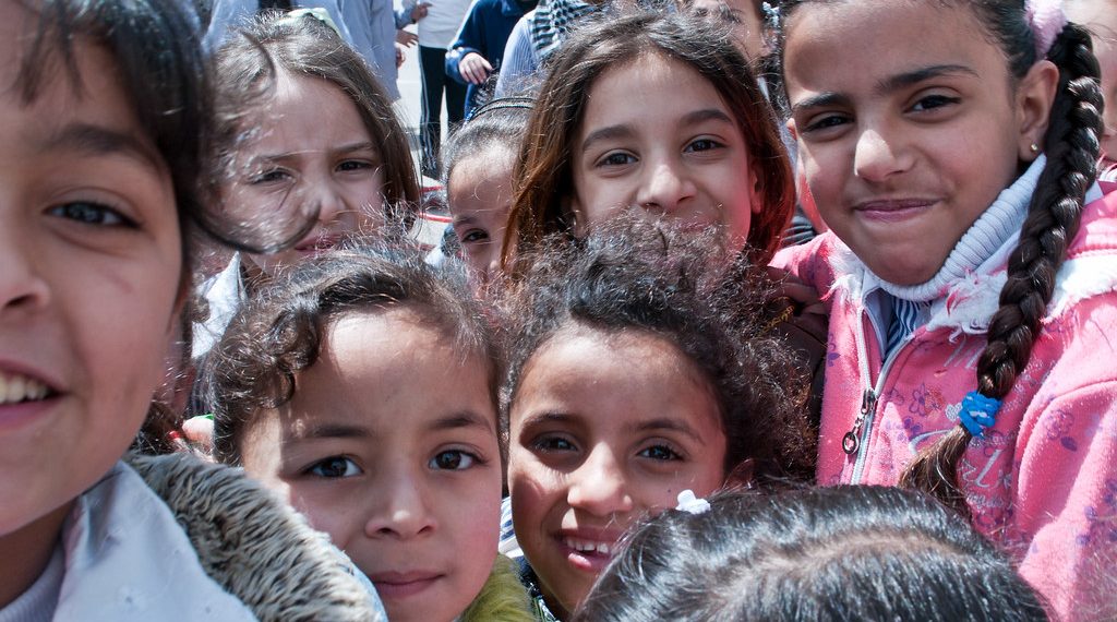 Balata Refugee Camp, West Bank town of Nablus, UNRWA School. Foto kredit: Se foto.