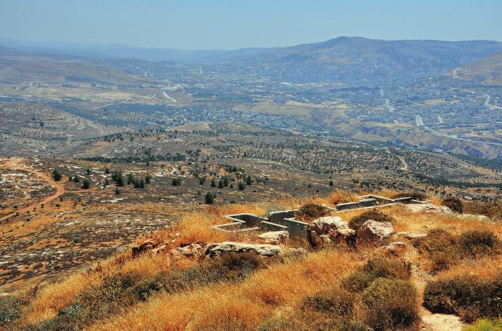 Elon Moreh i Samaria, Israel. Her kom Abraham og fikk løftene om landet av Gud. Foto: biblewalks.com.