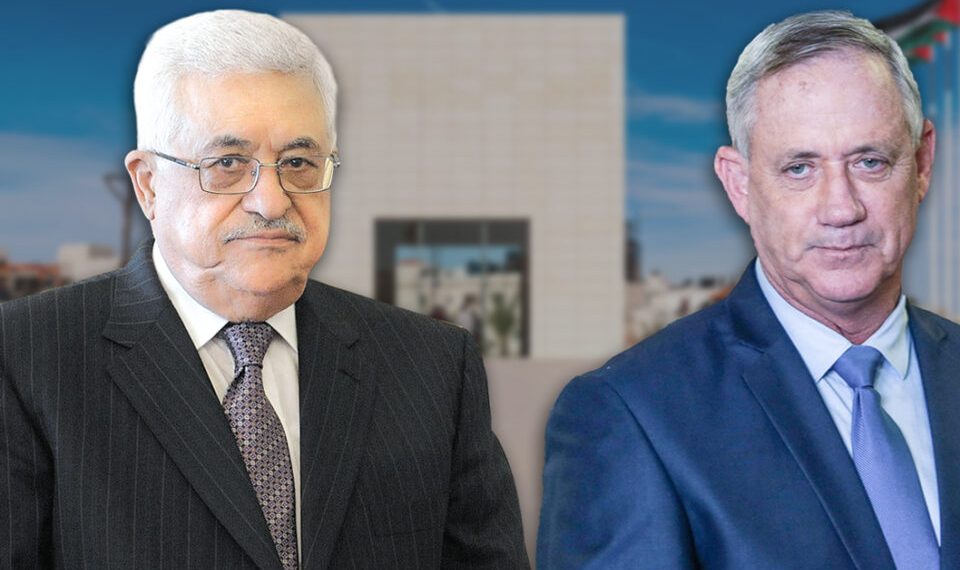 Israels forsvarsminister Benny Gants møtte PA-president Mahmoud Abbas.