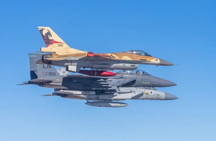 Israelske og amerikanske fly under øvelsen "Desert Eagle". Foto: IDF SPOKESPERSON'S OFFICE.