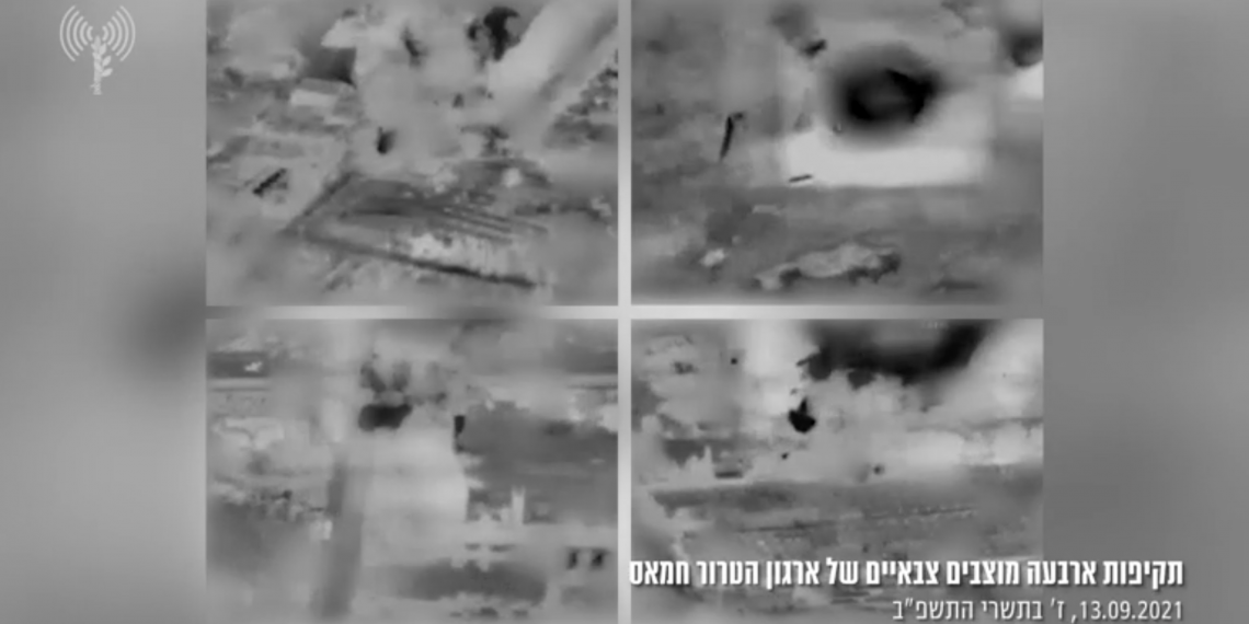 IDF svarte på Hamas sine rakettangrep med å angripe terrormål på Gaza-stripen. Skjermdump: IDF