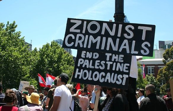 Anti-israelske demonstrasjoner i Melbourne, Australia. Foto: https://www.flickr.com/photos/81043308@N00.