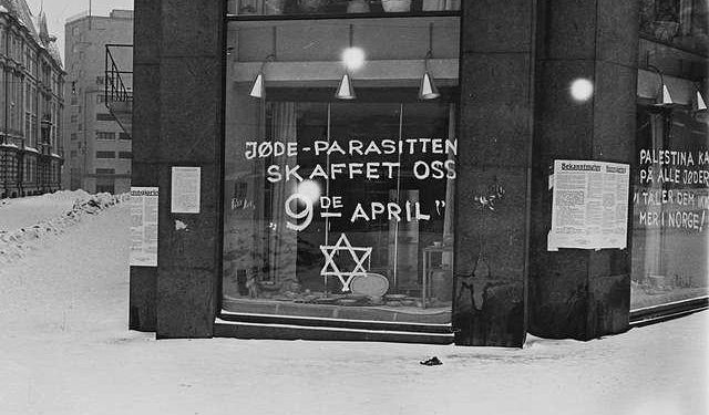 Fra foretningen til jødisk skredder i Oslo 1942.