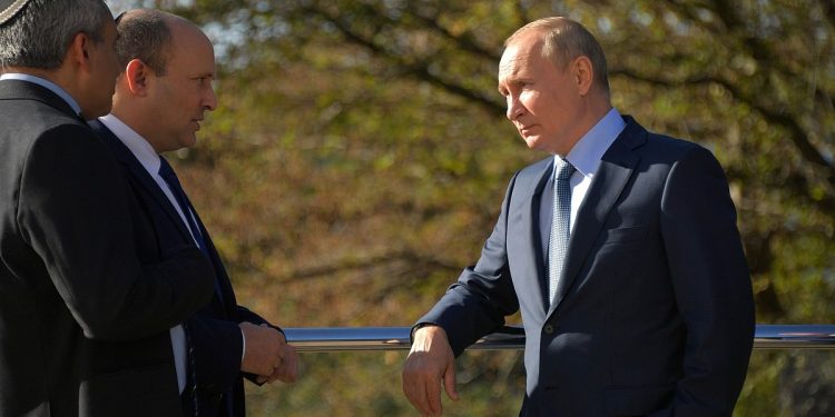 Bennett og Putin i Moskva 22. oktober 2021. Foto: http://kremlin.ru/.
