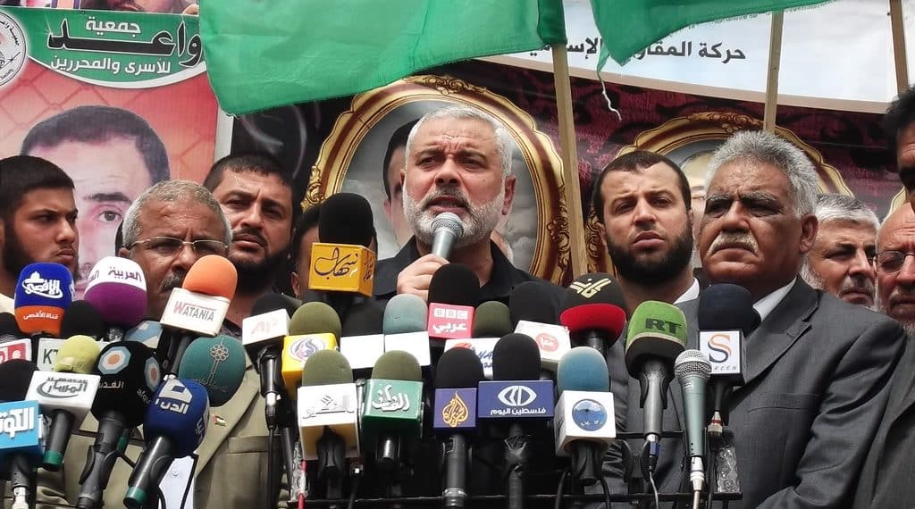 Hamas' politiske leder Ismail Haniyeh. Foto: Joe Catron/Wikimedia Commons - https://www.flickr.com/photos/joegaza/7139578249.