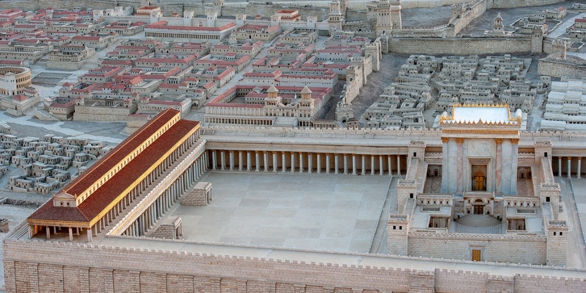 Modell av Det tredje tempelet i Jerusalem: Free photo Pixabay.