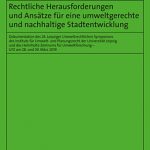 Titelblatt des Buches Rechtliche Herausforderungen und Ansätze für eine umweltgerechte und nachhaltige Stadtentwicklung