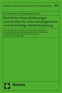 Titelblatt des Buches Rechtliche Herausforderungen und Ansätze für eine umweltgerechte und nachhaltige Stadtentwicklung