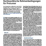 Cover Rechtspolitische Rahmenbedingungen für Prosumer