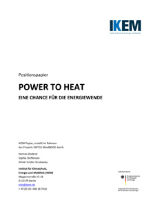 Cover Power to Heat – Eine Chance für die Energiewende