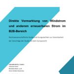 Cover Direkte Vermarktung von Windstrom und anderem erneuerbaren Strom im B2B-Bereich