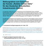 Cover Stellungnahme zum Gutachten der Kanzlei „Redeker Sellner Dahs“ für den Deutschen BraunkohlenIndustrieverein (Debriv)