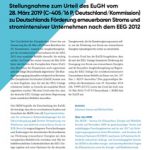 Cover Stellungnahme zum Urteil des EuGH vom 28. März 2019 (C-405/16 P