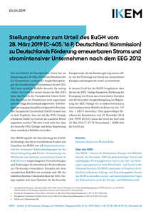 Cover Stellungnahme zum Urteil des EuGH vom 28. März 2019 (C-405/16 P