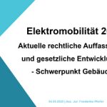 Cover Elektromobilität 2020: Aktuelle rechtliche Auffassungen und gesetzliche Entwicklungen - Schwerpunkt Gebäude -