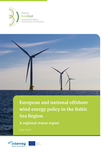 Cover European and national offshore wind energy policy in the Baltic Sea Region – A regional status report