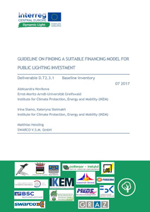 Cover Guidelines on finding a suitable financing model for public lighting investment – Baseline Inventory