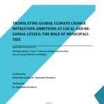 Cover Translating global climate change mitigation ambitions at local and regional level: the role of municipalities