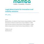 Cover Legal determinants for innovative rural mobility solutions