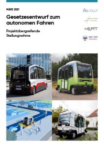 Cover Gesetzesentwurf zum autonomen Fahren