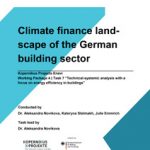 Cover Climate finance landscape of the German building sector