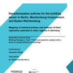 Cover Decarbonization policies for the building sector in Berlin
