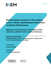 Cover Decarbonization policies for the building sector in Berlin