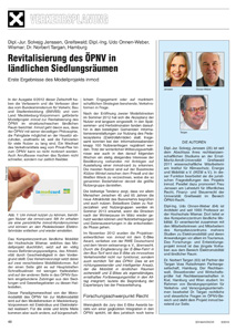 Cover Revitalisierung des ÖPNV in ländlichen Siedlungsräumen