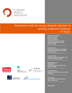 Cover Information Tools for Energy Demand Reduction in the Existing Residential Buildings