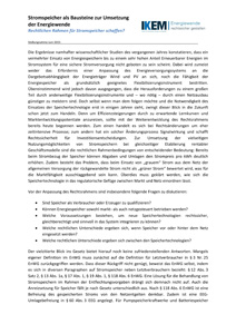 Cover Stromspeicher als Bausteine zur Umsetzung der Energiewende: Rechtlichen Rahmen für Stromspeicher schaffen?