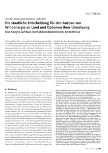 Cover Die staatliche Entscheidung für den Ausbau von Windenergie an Land und Optionen ihrer Umsetzung