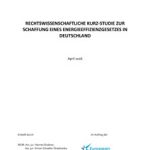 Cover Schaf­fung eines Energie­effizienz­gesetzes in Deutschland