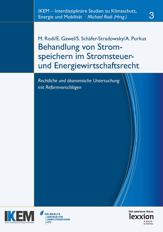 Cover Behandlung von Stromspeichern im Stromsteuer- und Energiewirtschaftsrecht