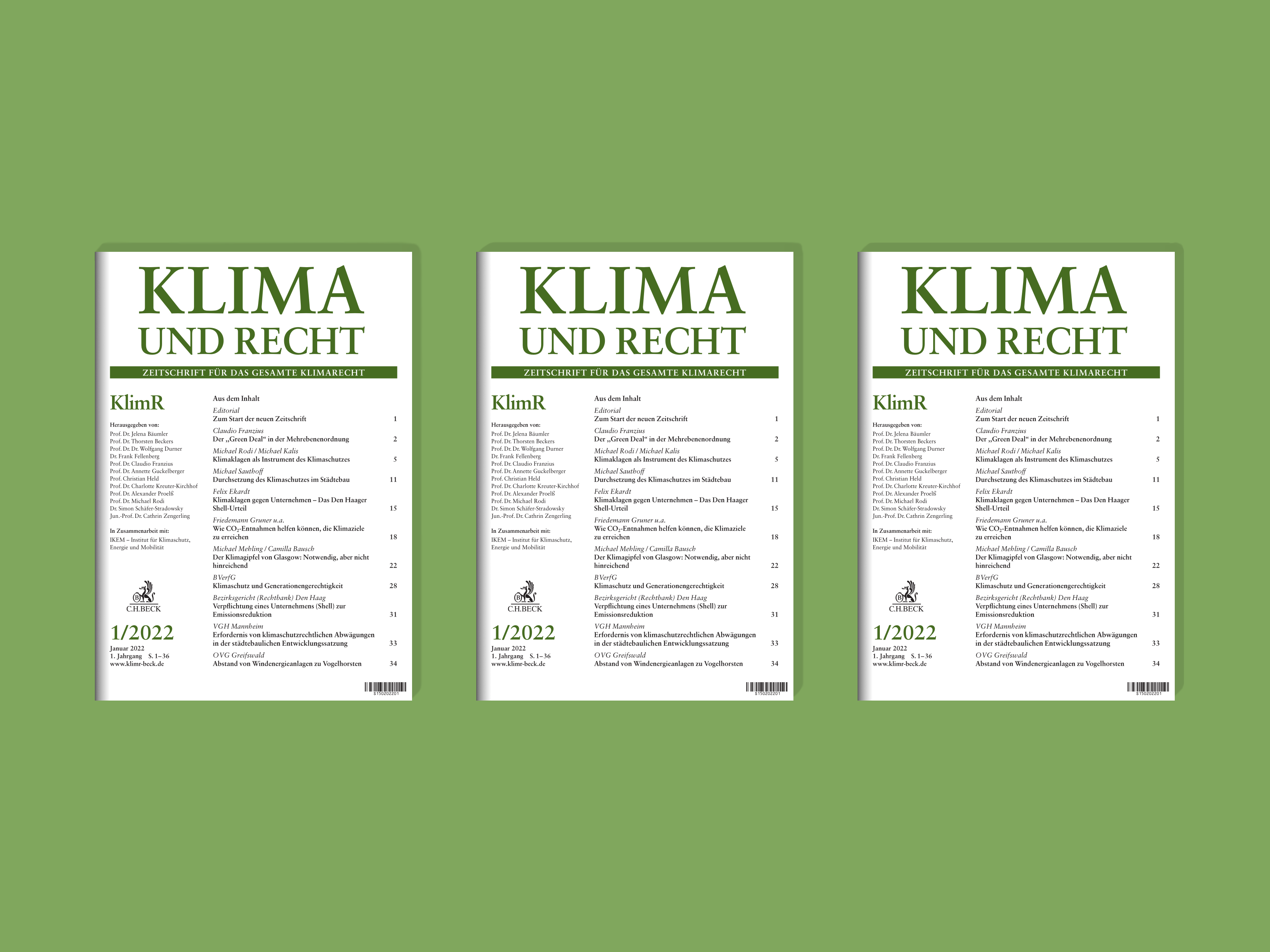 Klima und Recht – the first legal journal on climate law