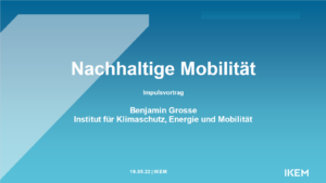 Titel Nachhaltige Mobilität