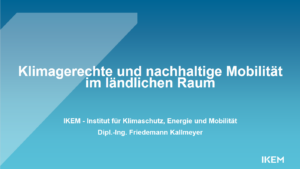 Gerechte und nachhaltige Mobilität im lädnlichen Raum - Titelbild