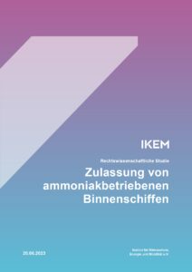 Studie: Zulassung von ammoniakbetriebenen Binnenschiffen