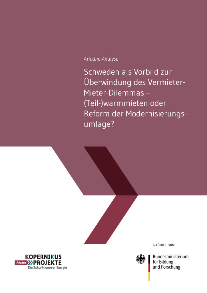 Cover Schweden als Vorbild zur Überwindung des Vermieter-Mieter-Dilemmas – (Teil-)warmmieten oder Reform der Modernisierungsumlage?